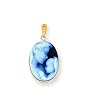 14k 13x18 Guardian Angel Agate Cameo Pendant