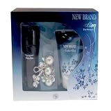 #4: New Brand Seduction Geschenkset femme / woman, 3-teilig (Eau de Parfum 100ml + Body Lotion 130ml + Anhnger)