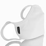 VOGMASK White Organic Cotton Filtering Mask: for dust, germs, smoke, ash, pollen, pollution, cycling, woodworking, or anonymity