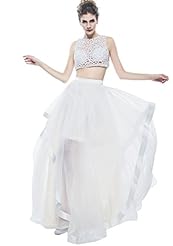 Organza/Tulle Applique Lace Jeweled Prom Dress 