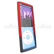 Apple iPod Nano 4 (4th Generation) Rubberized Hard Case Two-Piece Slider Red & Black