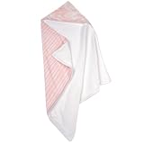 Elegant Baby Nest Collection 100% Terry Cotton Hooded Towel - Pink Print