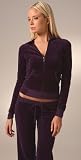 JUICY COUTURE Velour - Juicy Couture Basic Velour Hoodie DRESSAGE Purple (2007 Arrival)