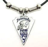 Indianapolis Colts Leather Necklace w/Beads & Pewter Pendant - NFL Football Fan Shop Sports Team Merchandise