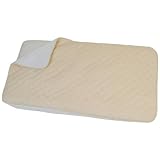 J.Lamb and Friends Natural Cotton Top Waterproof Flat Crib Pad, Ecru