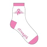 31OSkhOGJYL. SL160  Pink Ribbon Breast Cancer Awareness Crew Socks Great for Sports Athletic Teams Fundraising Relay for Life Walk Survivor (Style 29)