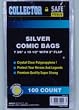 Collector Safe - Silver Comic Book Bags (Qty = 1 pack of 100)