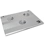 Notebook Cooler Pad with 3 built-in 60mm Fans (Silver)