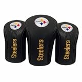 Pittsburgh Steelers NFL Mesh Barrel Headcovers (Set of 3) by McArthur Golf.