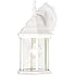 Westinghouse 6783400 One-Light Exterior Wall Lantern, Textured White Finish on Cast Aluminum with Clear Beveled Glass Panels