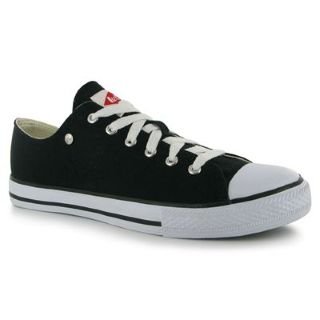 Lee Cooper Canvas Low Mens Trainers Black 11 UK UK
