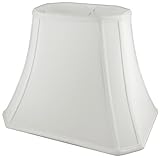 American Pride Lampshade Co. 01-78095416 Rectangle Soft Tailored Lampshade, Shantung, White