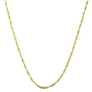 14 Karat Yellow Gold 0.7-mm Singapore Chain (18 Inch)