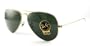 Ray Ban Sunglasses Aviator Large Metal RB3025 L0205 Arista/Crystal Green, 58mm