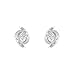 9ct White Gold Ladies Twin Diamond Earrings