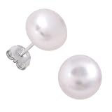 Bella Donna 655294 - Pendientes de mujer de plata de ley con perla de agua dulce (2 perlas)