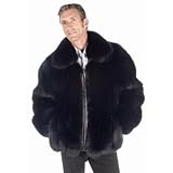 Mens Fur Jacket - Black Fox by MadisonAveMall