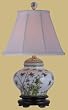 Formal Fine Quality Asian & Oriental Home D&eacute;cor -15" Small Porcelain Palm Tree Jar Desk Lamp