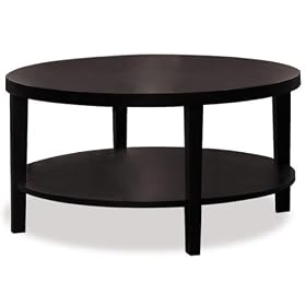 Merge Round Coffee Table, 17Hx36D, ESPRESSO