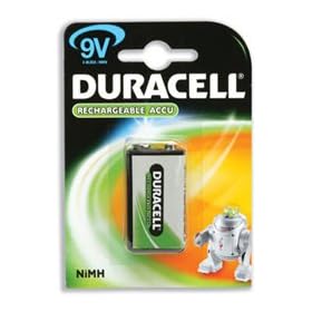 Duracell Rechargeable 9V batteries, EACH