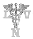 NursingPin - Licensed Vocational Nurse LVN Graduation Nursing Pin in Silver