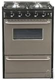 Summit Appliances TNM230R 30 Inch Slide In Gas Range - Stainless Steel And Black