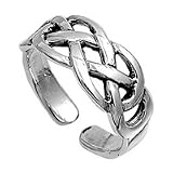 Sterling Silver Antique Style Toe Ring - 3mm Band Width