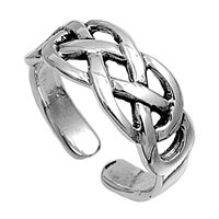 Sterling Silver Antique Style Toe Ring - 3mm Band Width