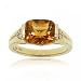 Orange Citrine & Diamond Ring - Ladies 14K Yellow Gold Jewelry