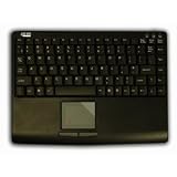 Adesso AKB-410PB SlimTouch PS-2 Mini Keyboard with Touchpad - Black