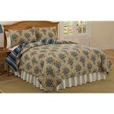 Dartmouth Court Blue Full Queen Quilt with 2 Shams by 