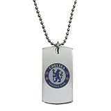 Chelsea FC. Stainles Steel Colour Crest Dog Tag and Chain