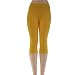 Yellow Pants - Women's 1/2 Solid Leggings in One Regular Size (8 Different Colors) (Yellow)