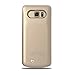 S6 Edge Plus Battery Case, Maxdara 4200 Mah External Backup Battery Charger Cover Case for Samsung Galaxy S6 Edge Plus Rechargeable Power Bank Case - (Gold)
