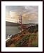 Golden Gate Bridge (vertical), Art Poster by David, with Wood Frame, poster size: 32