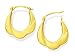 9ct Gold Scalloped Creole Earrings