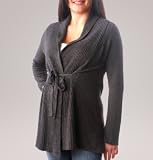 Review   / long sleeve tie front maternity sweater