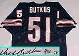 Dick Butkus Autographed Chicago Bears Throwback Blue Jersey with 
