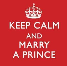 "Keep Calm and Marry a Prince" Coaster