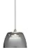 Besa Lighting QP-M34407-SN Satin Nickel Lexi Quick-Connect Pendant for use with Monorail or Track Systems from the Lexi Collection featuring Transmirror/Opal Glass