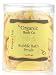 De - stress your muscles with Organic Bath Company unique salt soak. Organic White Tea, sea salt and moisturizing essential oils will help you unwind and relax. Also, try Organic Bath Company's luxurious bubble bath petals & leaves. They completely dissolve, providing rich, skin softening bubbles, essential oils and heavenly fragrances for your bath. UPC: 613029240847 Front Label Panel: Organic Bath Co. Bubble Bath Petals & Exfoliating Body Puff Honey Chai 1.5 Oz. / 43 Gm Instructions: To Use: Toss A Handful Of Petals Directly Under The Stream Of Running Water. Temperature Should Be Comfortably Hot. Stir With Hand To Dissolve And Completely Enjoy! Ingredients: Bubble Bath Petals And Exfoliating Body Sponge Are Packed In A Clear, Plastic Cylinder. Ingredients: Alpha Olefin Sulfonate, Sodium Polyacrylate Starch, Cocamide Dea Organic White Tea Extract, D-Alpha-Tocopherol (Vitamin E), Glycerin, Glycol Distearate, Tinogard Tt, Codo Amidopropyl Betaine, Turmeric, Caramel, Botanical Fragrance. Supplemental Facts: These Essential Oil-Kissed Petals And Leaves Completely Dissolve In The Bath Leaving Behind Luxurious Velvety Bubbles And A Heavenly Fragrance. Hypoallergenic &bull; Paraben Free 100 % Vegetarian &bull; Not Tested On Animals