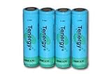 4 pcs Tenergy Li-Ion 18650 3.7V 2600 mAh Rechargeable Batteries with Internal PCB for flashlights and others