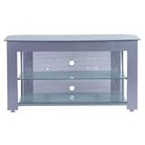 Sanus Steel AV Foundations SFV41 - Stand for TV / AV System - steel, tempered glass - silver - screen size: 17 - 42