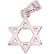 Simple Silver Star of David pendant (1.8cm or 0.7 inches) - Thick