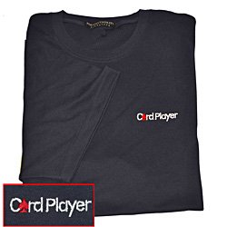 Navy Blue CardPlayer Sport Shirt-Large - Casino Supplies > Trademark Poker Apparel