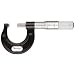 Starrett 211XP Outside Micrometer, Plain Thimble, Carbide Faces, 0-1" Range, 0.001" Graduation, +/-0.001" Accuracy, Black Enameled Tapered Frame