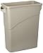Rubbermaid Commercial FG354100BEIG LLDPE Slim Jim 15-7/8-Gallon Trash Can with Handles, Beige