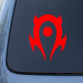 WORLD OF WARCRAFT HORDE - Vinyl Car Decal Sticker A1661 | Vinyl Color: Red