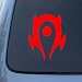 WORLD OF WARCRAFT HORDE - Vinyl Car Decal Sticker A1661 | Vinyl Color: Red