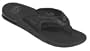 Reef Leather Fanning Sandal - Men's Black, 9.0